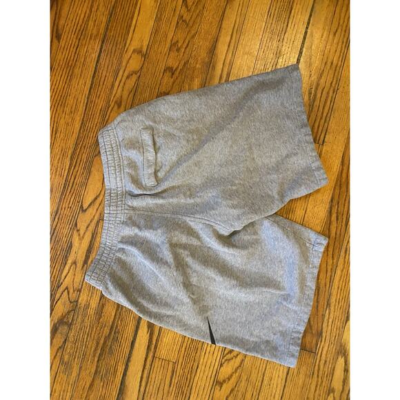 VTG Nike Big Black Swoosh Sweat Shorts Pockets Men’s M Gray Drawstring Pull On - Picture 8 of 10